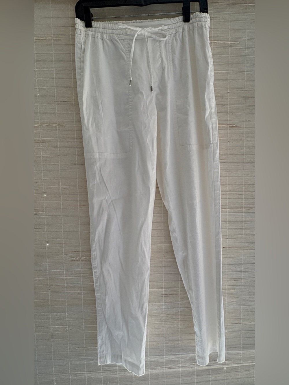 Vince Linen Blend Pull On Pants White Small Excellent Condition
